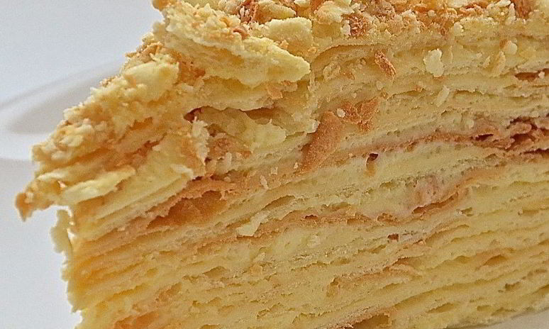 Рецепт торта наполеон из рубленого теста с заварным кремом