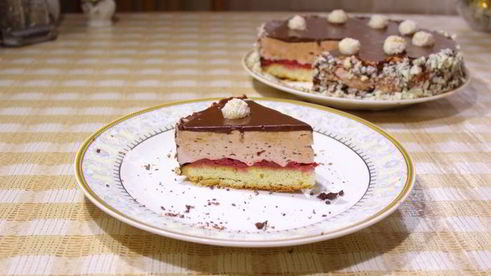 торт птичье молоко с вишней