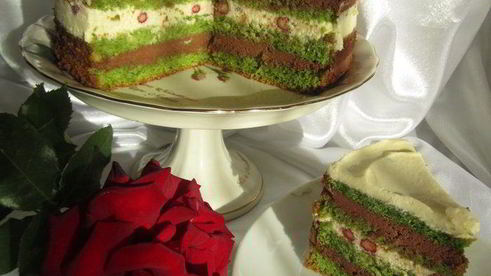 торт шоколадно-мятный поцелуй