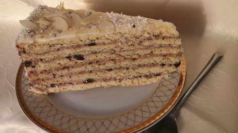 торт снежный