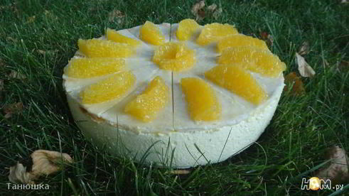 творожный торт с апельсинами