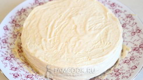 вафельный торт со сгущенкой и бананами