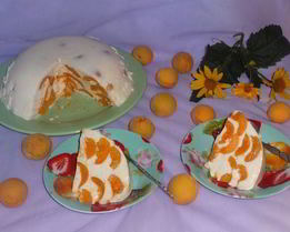 Желейный торт Абрикосы в сметане