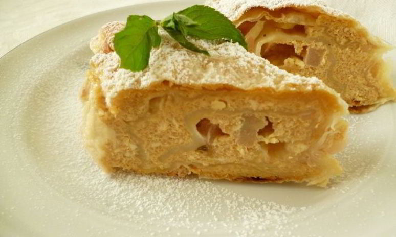 Рецепт творожно-грушевого рулет