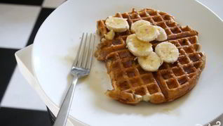 Бананово-ореховые вафли