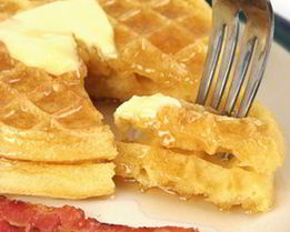 Бельгийские вафли с беконом