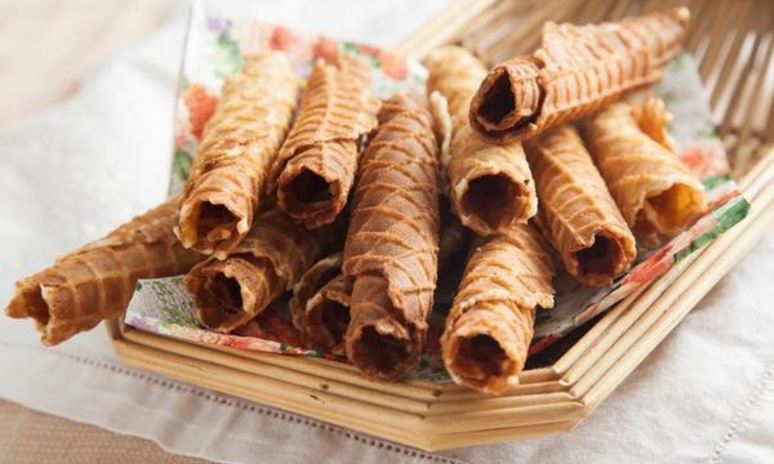 Рецепт хрустящих вафельных трубочек по-домашнему