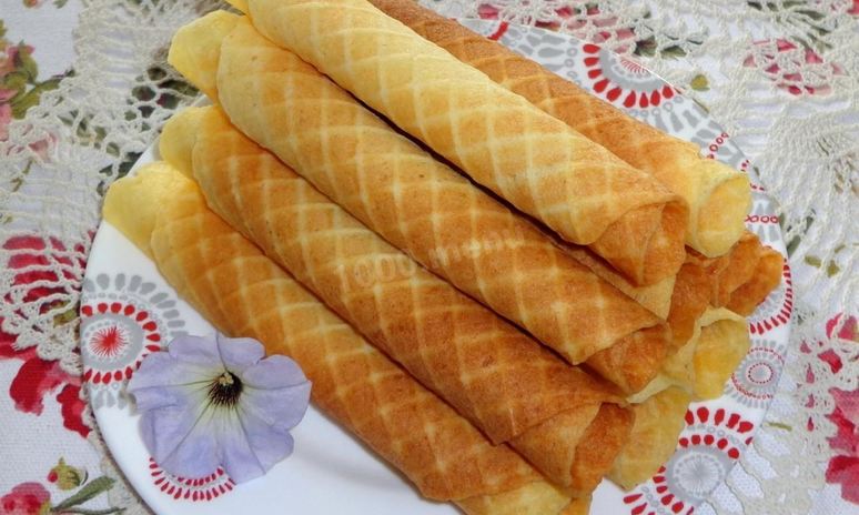 Рецепт хрустящих вафельных трубочек в вафельнице