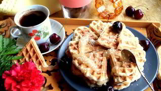 Овсяные вафли с кунжутом