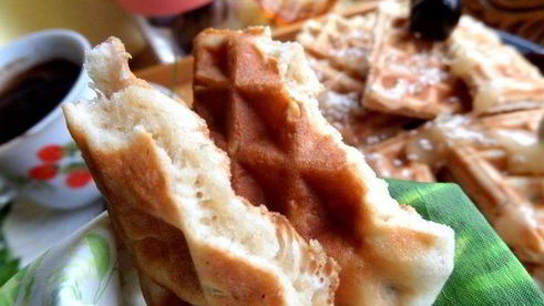 овсяные вафли с кунжутом