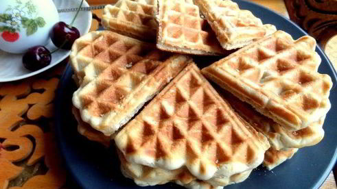 овсяные вафли с кунжутом