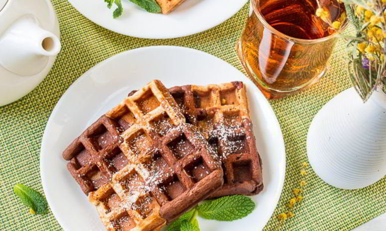 Рецепт шоколадна-банановых вафли