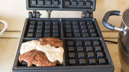 шоколадно-банановые вафли