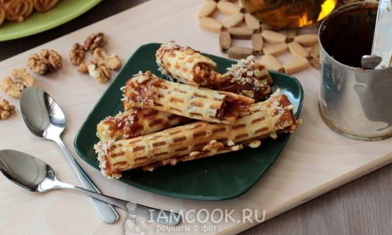 Рецепт трубочек со сгущенкой