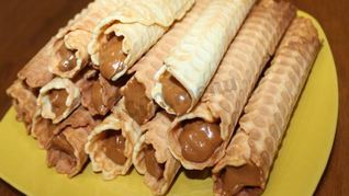 Вафельные трубочки со сгущенкой