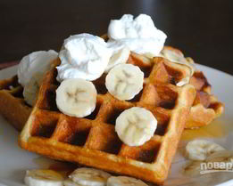 Вафли на кефире в электровафельнице