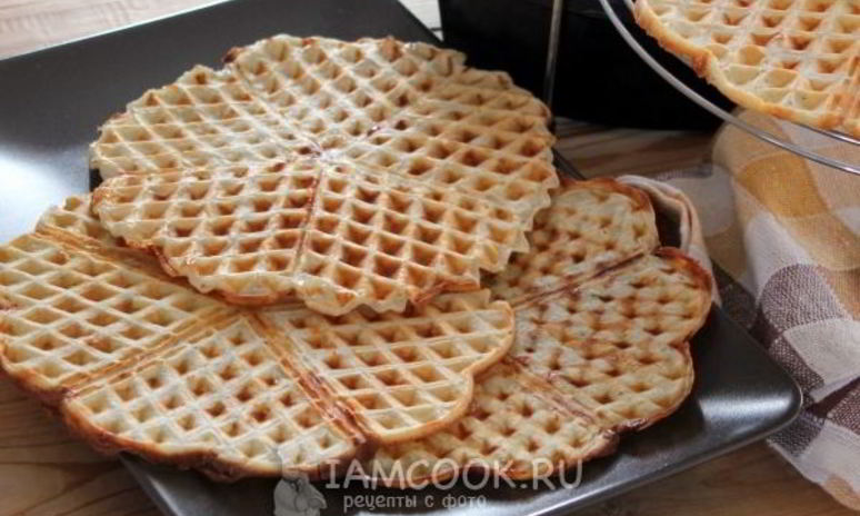 Рецепт вафель в вафельнице с сыром