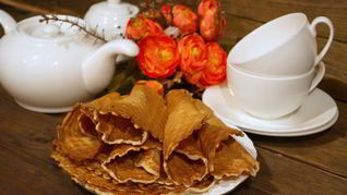 Вафли в вафельнице