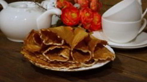 вафли в вафельнице