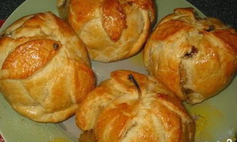 Рецепт яблок в тесте, запеченные в духовке