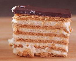 Домашний торт-эклер из печенья