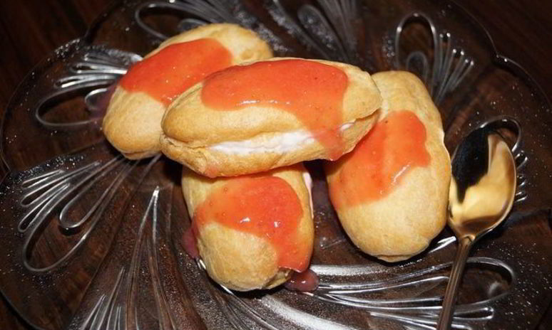 Рецепт клубничных эклеров