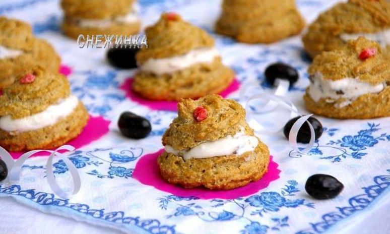 Рецепт овсяных эклеров с творожным кремом
