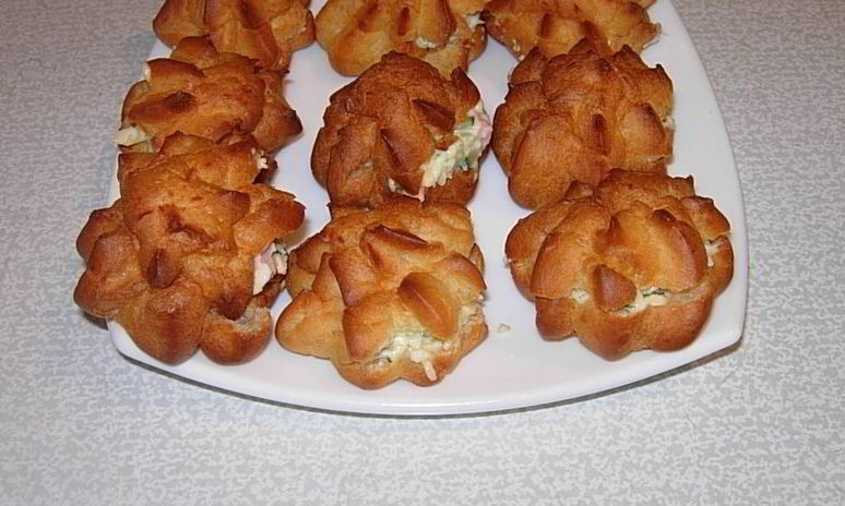 Рецепт профитролей фаршированных