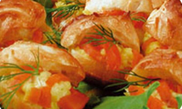 Рецепт профитролей с копченым лососем