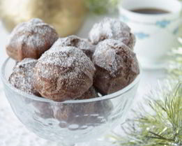 Шоколадные профитроли с маскарпоне