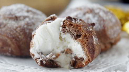 шоколадные профитроли с маскарпоне