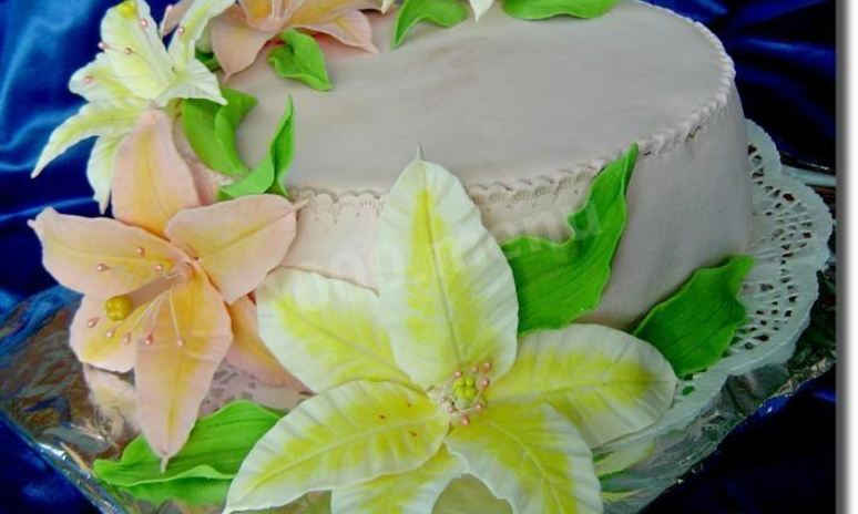 Рецепт торта с профитролями скоро лето с цветами