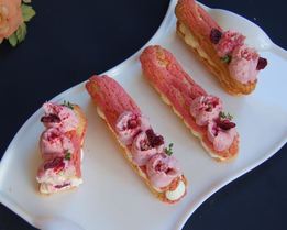 Эклеры Малиновая роза