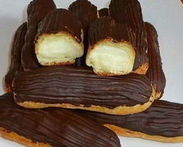 Заварные эклеры со сливочным кремом