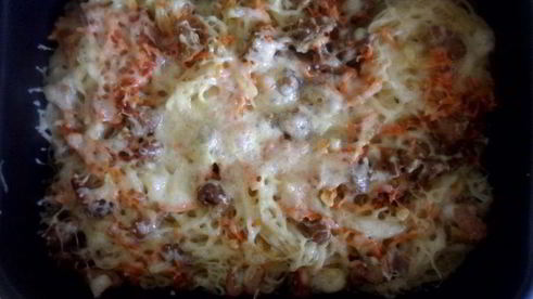 бабушкин кассероль — запеканка из спагетти