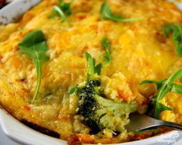 Картофельная запеканка с брокколи