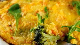 Картофельная запеканка с брокколи