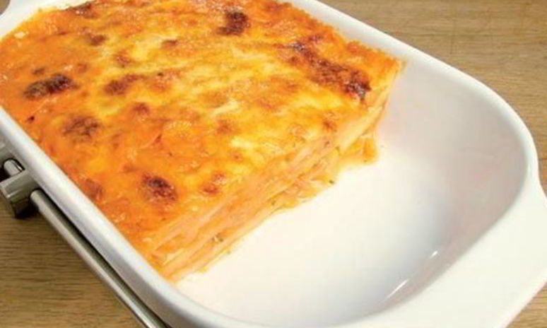 Рецепт картофельно-морковной запеканка с моцареллой