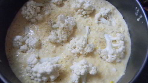 кукурузная запеканка с цветной капустой