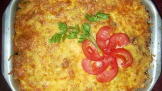 Макаронная запеканка в духовке с фаршем