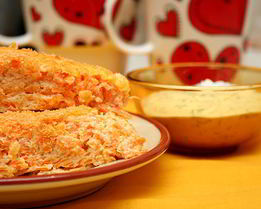 Морковная творожная запеканка