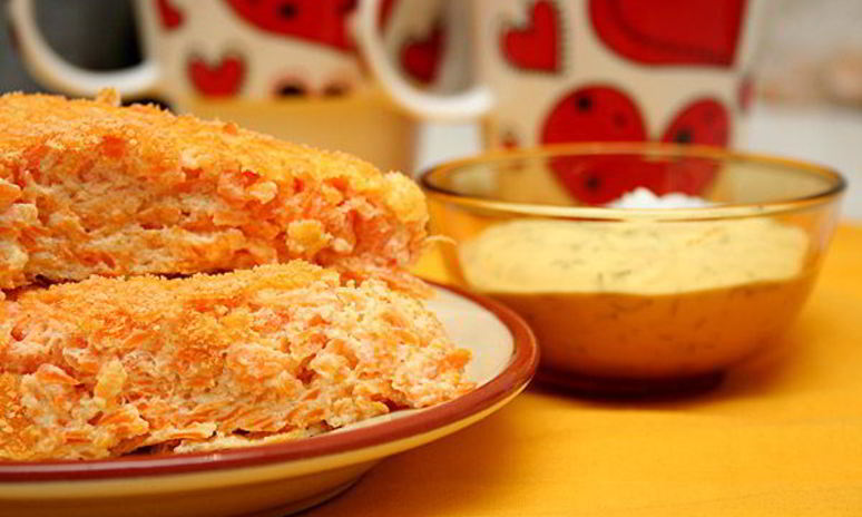 Рецепт морковной творожной запеканки