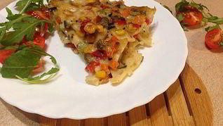 Постная запеканка из макарон