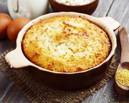 Пшенная запеканка с овощами и беконом