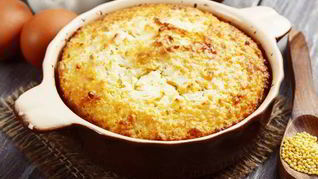 Пшенная запеканка с овощами и беконом