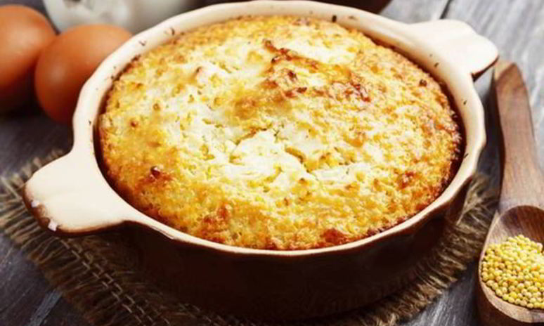 Рецепт пшенной запеканки с овощами и беконом