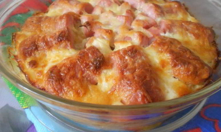 Рецепт рисовой запеканки с сосисками