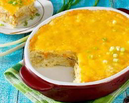 Рыбная запеканка с овощами