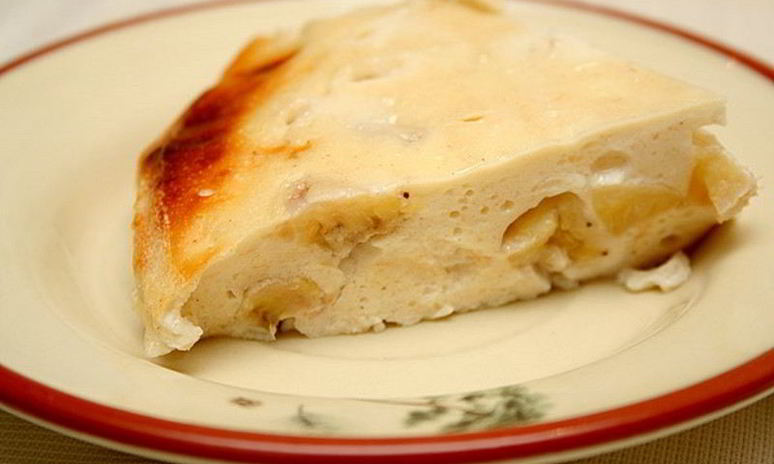 Рецепт творожной запеканки без муки с бананом и яблоком