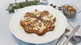 Творожная запеканка с бананом